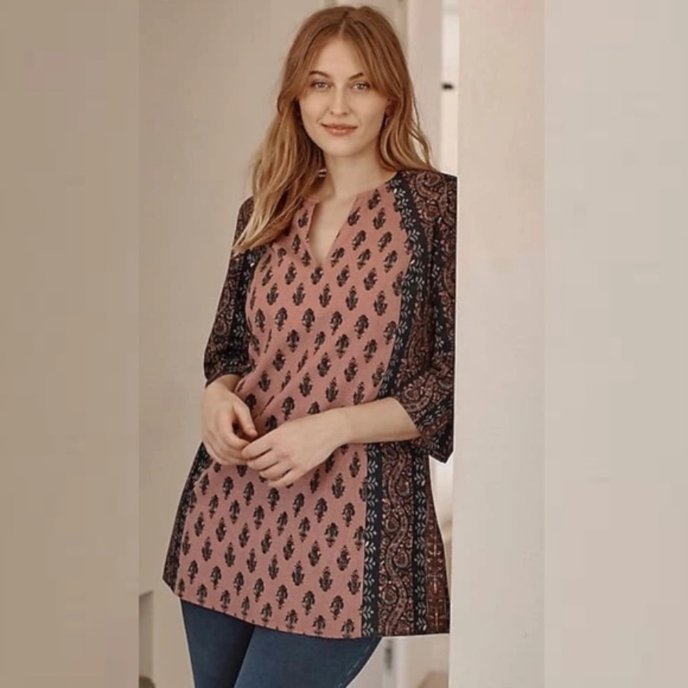 Pure Jill Folkloric Stamped Tunic